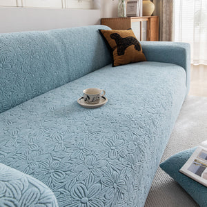 High Elastic Floral Couch Slipcover, Jacquard Stretch Non-Slip Furniture Protector