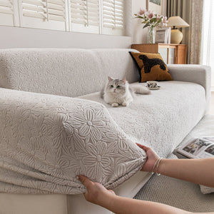 High Elastic Floral Couch Slipcover, Jacquard Stretch Non-Slip Furniture Protector