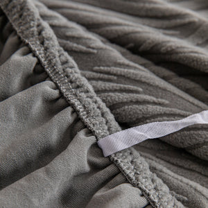 Modern Wavy Jacquard Sofa Slipcover, High Stretch Sofa Cover with 3D Organic Texture