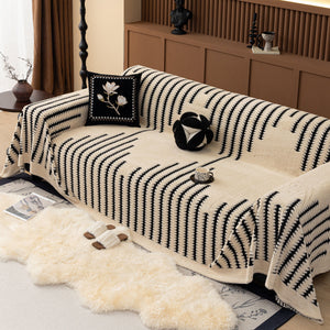 Jacquard Fleece Throw Blanket for Couch Plush Fuzzy Cozy Soft Blankets and Throws for Sofa