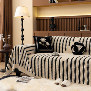 Jacquard Fleece Throw Blanket for Couch Plush Fuzzy Cozy Soft Blankets and Throws for Sofa