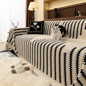 Jacquard Fleece Throw Blanket for Couch Plush Fuzzy Cozy Soft Blankets and Throws for Sofa