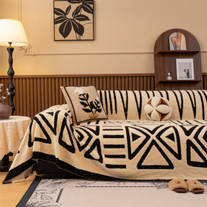 Boho Plush Couch Cover Bohemian Throw Blanket Decor Covers Sofa Chair Furniture Bed