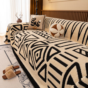 Boho Plush Couch Cover Bohemian Throw Blanket Decor Covers Sofa Chair Furniture Bed