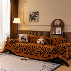Boho Plush Couch Cover Bohemian Throw Blanket Decor Covers Sofa Chair Furniture Bed