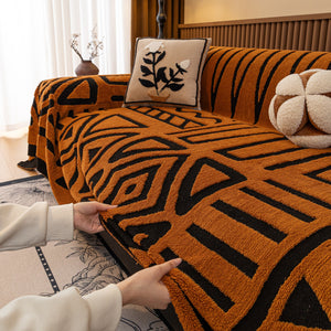 Boho Plush Couch Cover Bohemian Throw Blanket Decor Covers Sofa Chair Furniture Bed