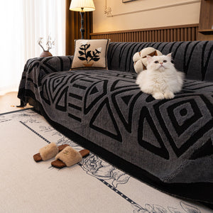 Boho Plush Couch Cover Bohemian Throw Blanket Decor Covers Sofa Chair Furniture Bed