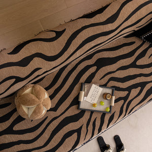 Zebra Striped Chenille Throw Sofa Cover Full-Cover Decorative Furniture Slipcover