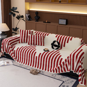 Jacquard Fleece Throw Blanket for Couch Plush Fuzzy Cozy Soft Blankets and Throws for Sofa