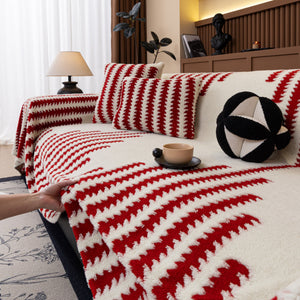 Jacquard Fleece Throw Blanket for Couch Plush Fuzzy Cozy Soft Blankets and Throws for Sofa