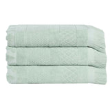 Cotton Geometric Jacquard Absorbent Bath Towel Set of 3 - Bath Towel by Superior Brand