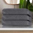 Cotton Geometric Jacquard Absorbent Bath Towel Set of 3 - Bath Towel by Superior Brand