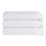 Cotton Geometric Jacquard Absorbent Bath Towel Set of 3 - Bath Towel by Superior Brand