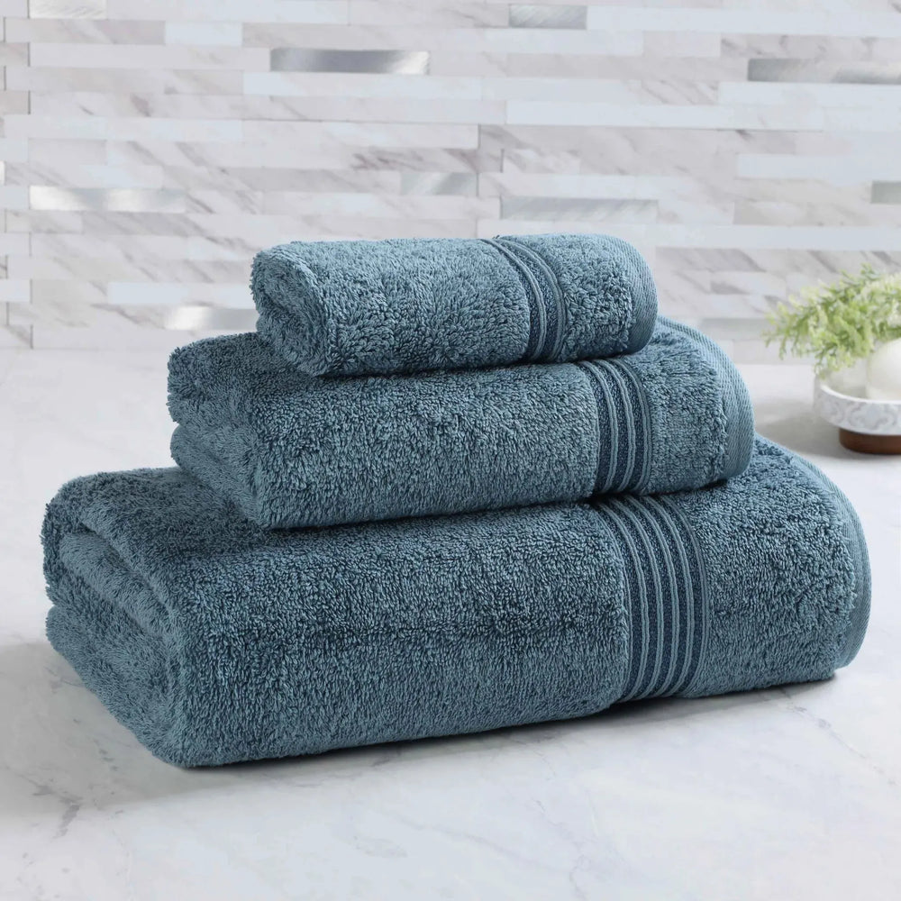 Heritage Egyptian Cotton Plush 3 Piece Absorbent Luxury Towel Set