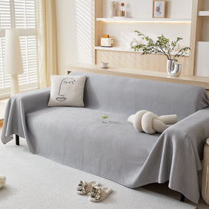 Cooling Comfy Throw Sofa Cover, Textured & Breathable, Multi-Use Decorative Couch Covers for Summer
