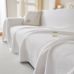 Cooling Comfy Throw Sofa Cover, Textured & Breathable, Multi-Use Decorative Couch Covers for Summer