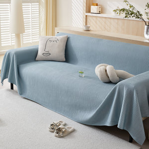 Cooling Comfy Throw Sofa Cover, Textured & Breathable, Multi-Use Decorative Couch Covers for Summer