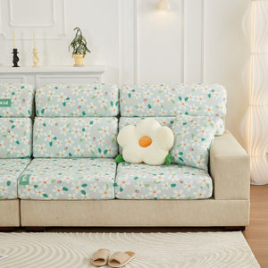 Stretch Individual Cushion Slipcovers, Furniture Protector with Elastic Bottom, Couch Cover Replacement
