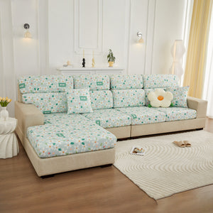 Stretch Individual Cushion Slipcovers, Furniture Protector with Elastic Bottom, Couch Cover Replacement