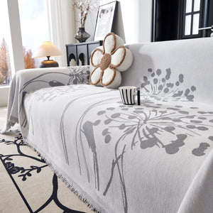 Dandelion Blanket Throw for Sofas Chenille Furniture Couch Cover, Couch Cushion Cover for Kids, Pets