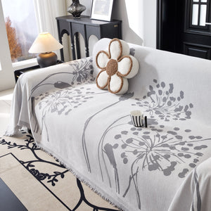 Dandelion Blanket Throw for Sofas Chenille Furniture Couch Cover, Couch Cushion Cover for Kids, Pets