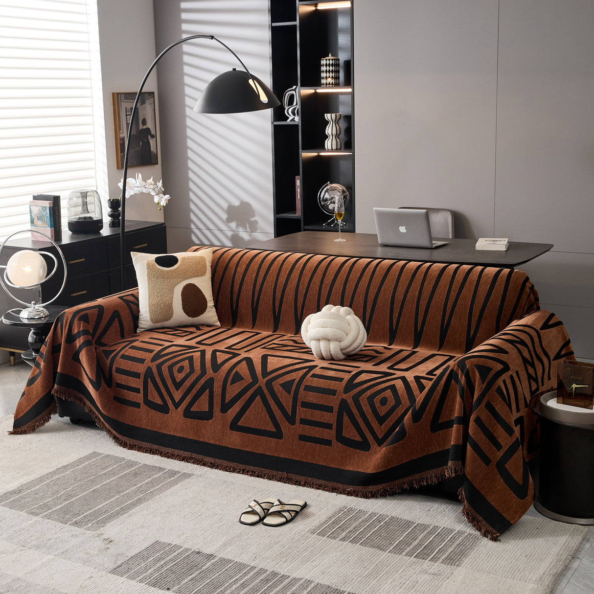 Boho Chenille Sofa Throw Covers Sectional Sofa Couch Cover Sofa Protector Covers