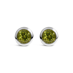 .925 Sterling Silver 6MM Bezel Set Created Purple Amethyst Solitaire Stud Earrings