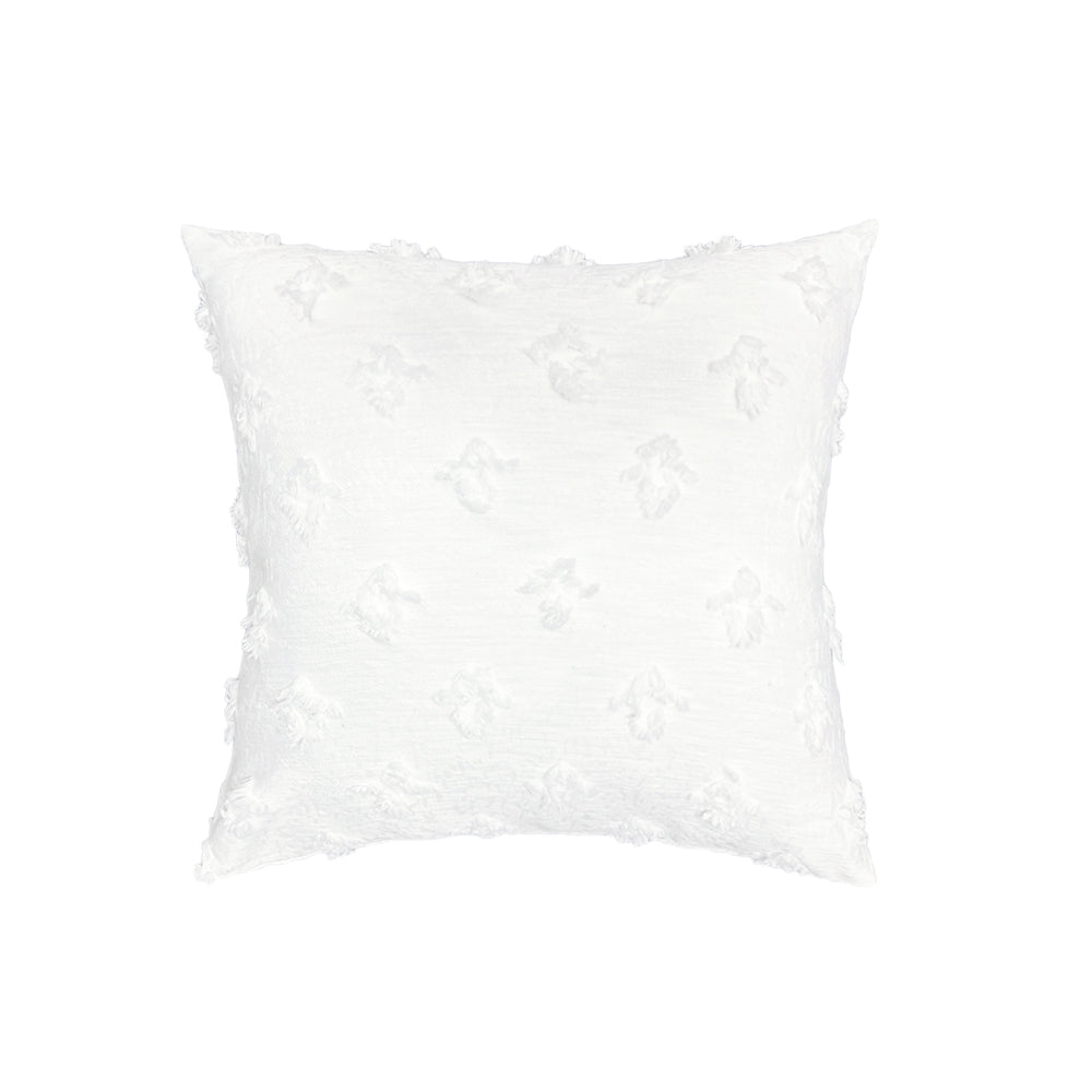 20''x20'' Tufted Floral 100% cotton Throw Pillow | 7 Colors – Textured Daisy Stitch Design | Boho Chic Couch & Bedroom Accent | Insert Included