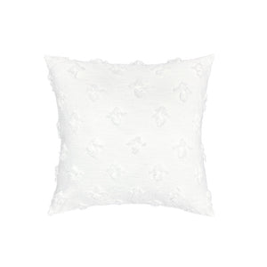 20''x20'' Tufted Floral 100% cotton Throw Pillow | 7 Colors – Textured Daisy Stitch Design | Boho Chic Couch & Bedroom Accent | Insert Included