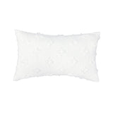 12''x20'' Tufted Floral lumbar support 100% cotton Throw Pillow | 7 Colors – Textured Daisy Stitch Design | Boho Chic Lumbar & Accent Pillow | Insert Included