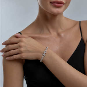 Silver Pavé H Bracelet