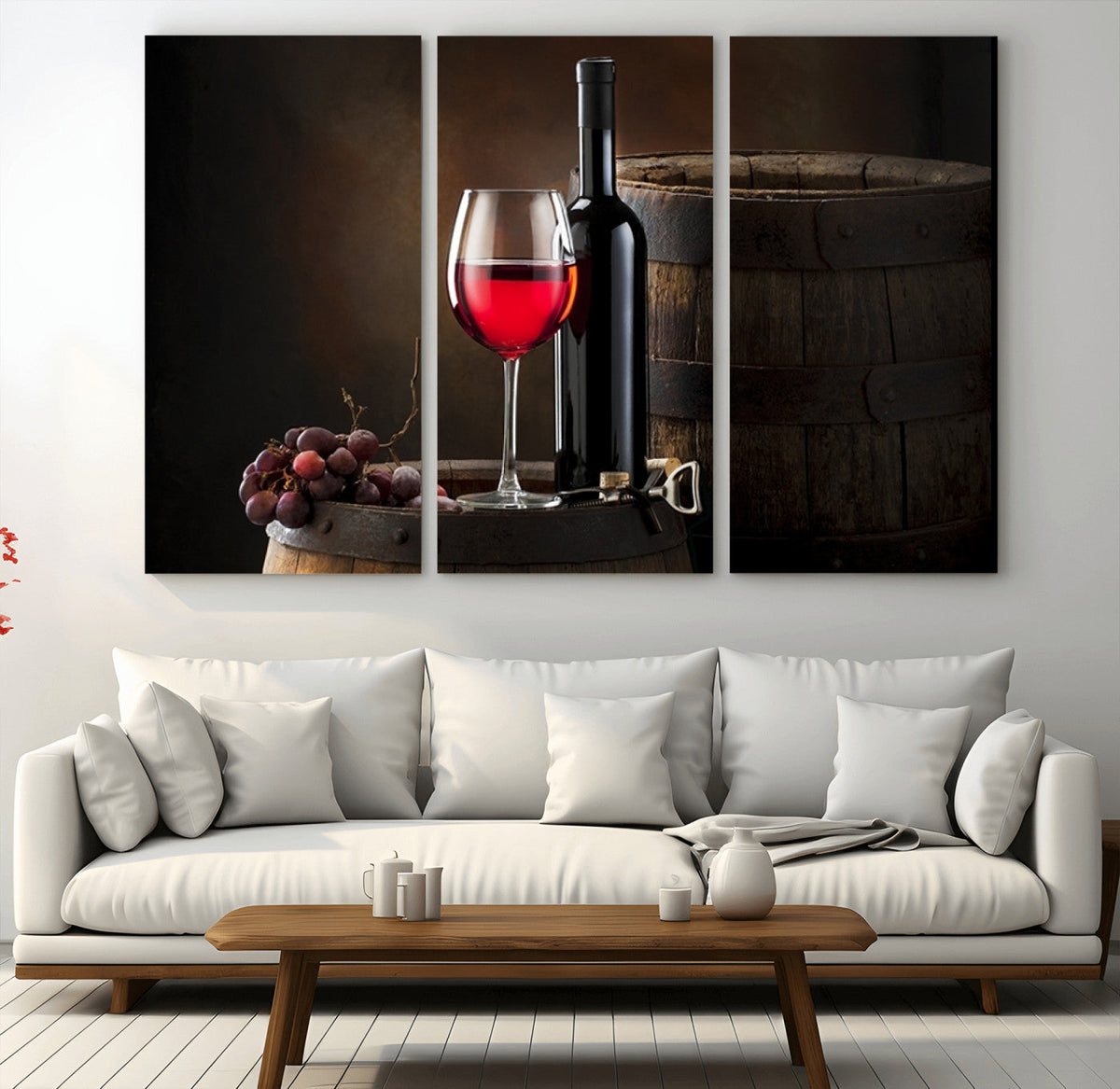 Red Wine and Bottle Canvas Print