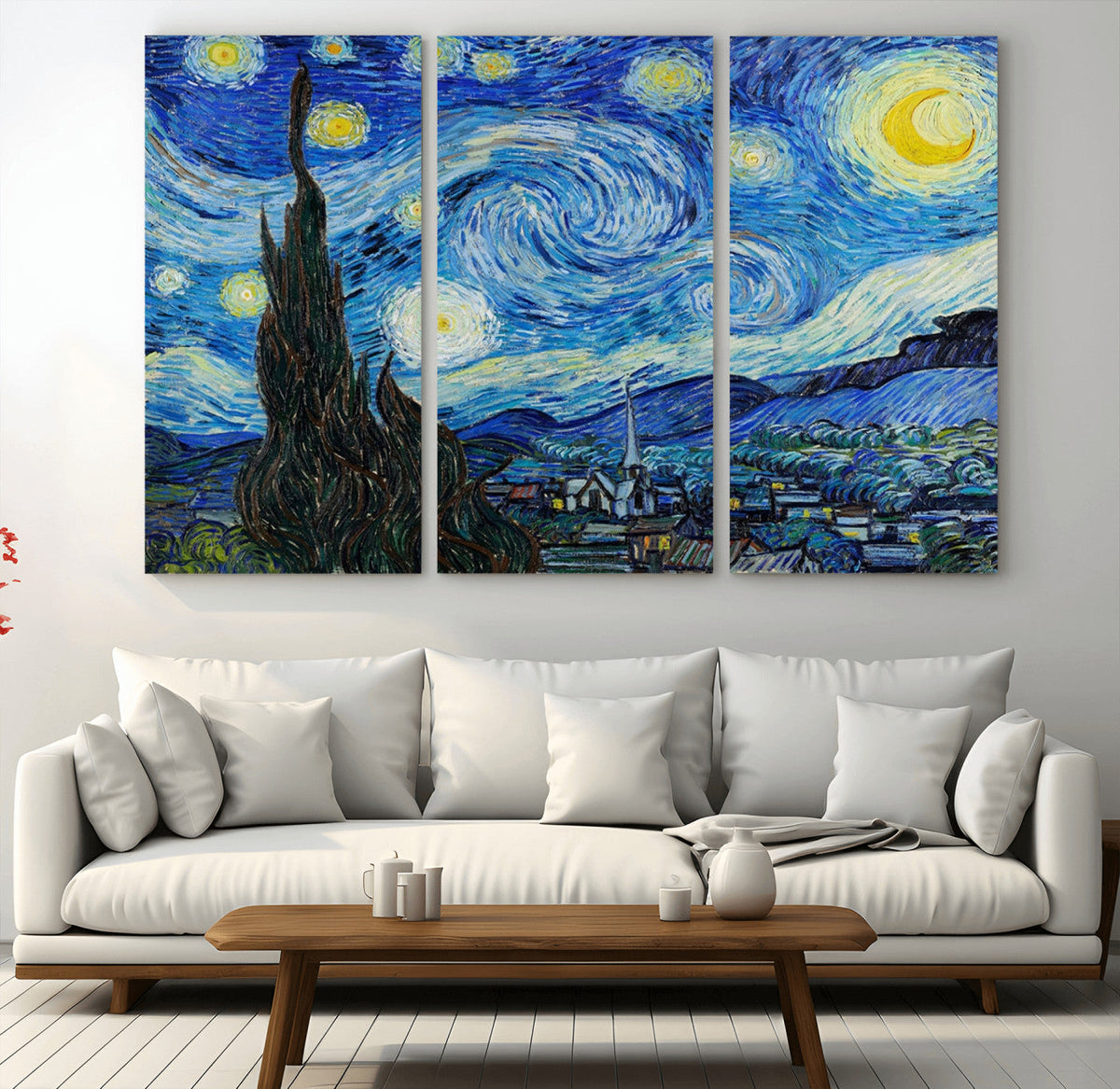 Vincent Van Gogh The Starry Night Abstract Wall Art Canvas
