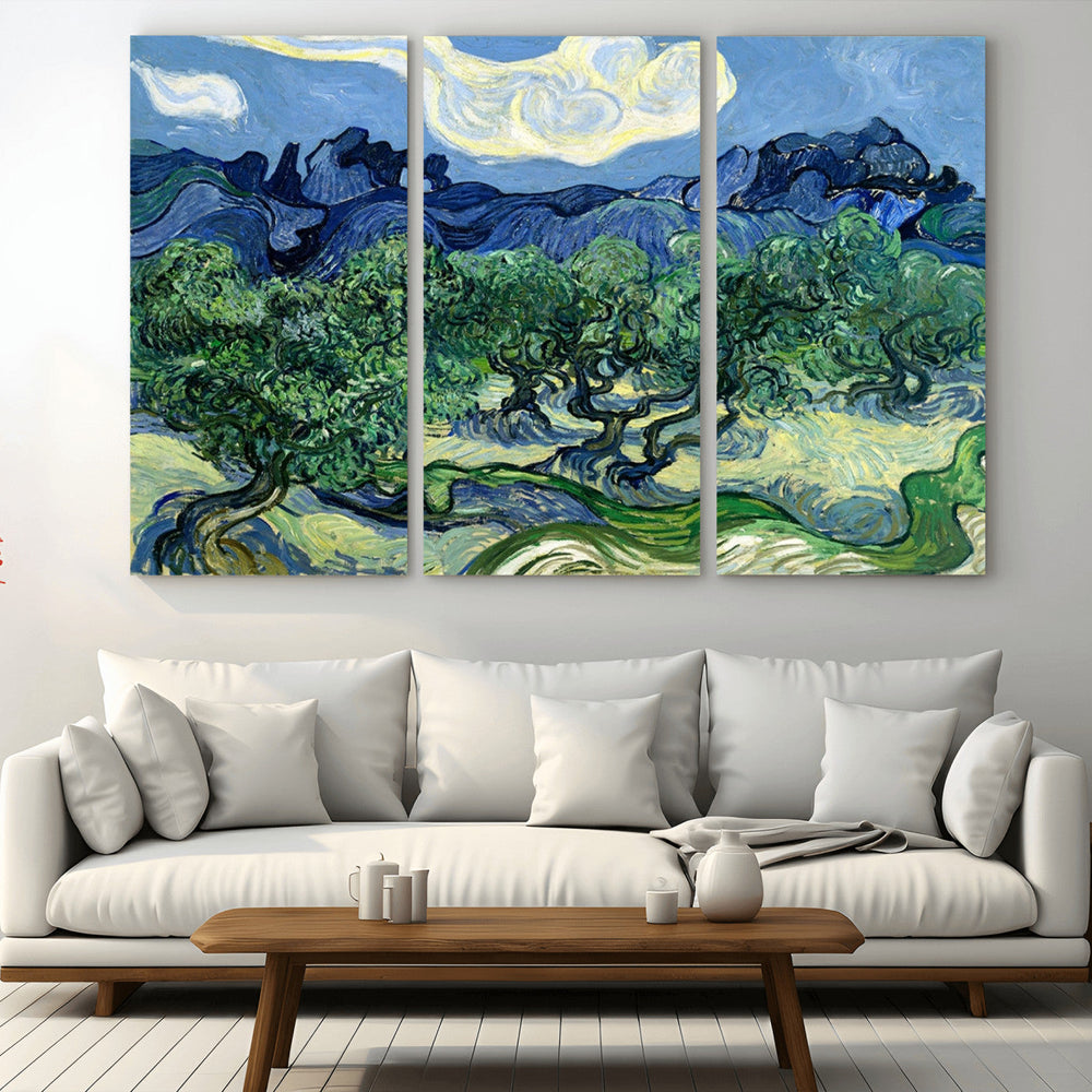 Olive Trees Van Gogh Wall Art Canvas Print