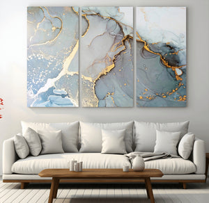 Large Abstract Marble Wall Art Canvas Print for Living Room