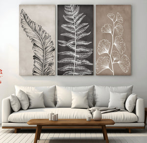 Minimalist Botanical Wall Art Canvas Print, Framed and Ready