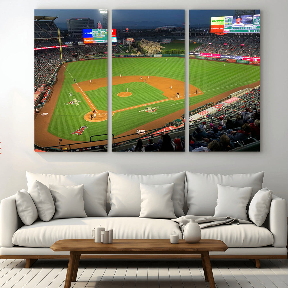 Angel Stadium Aerial Canvas Print – Los Angeles Angels