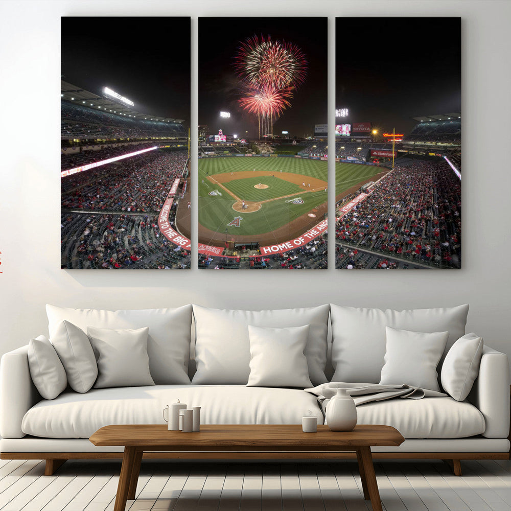 Fireworks at Angel Stadium – Los Angeles Angels Canvas