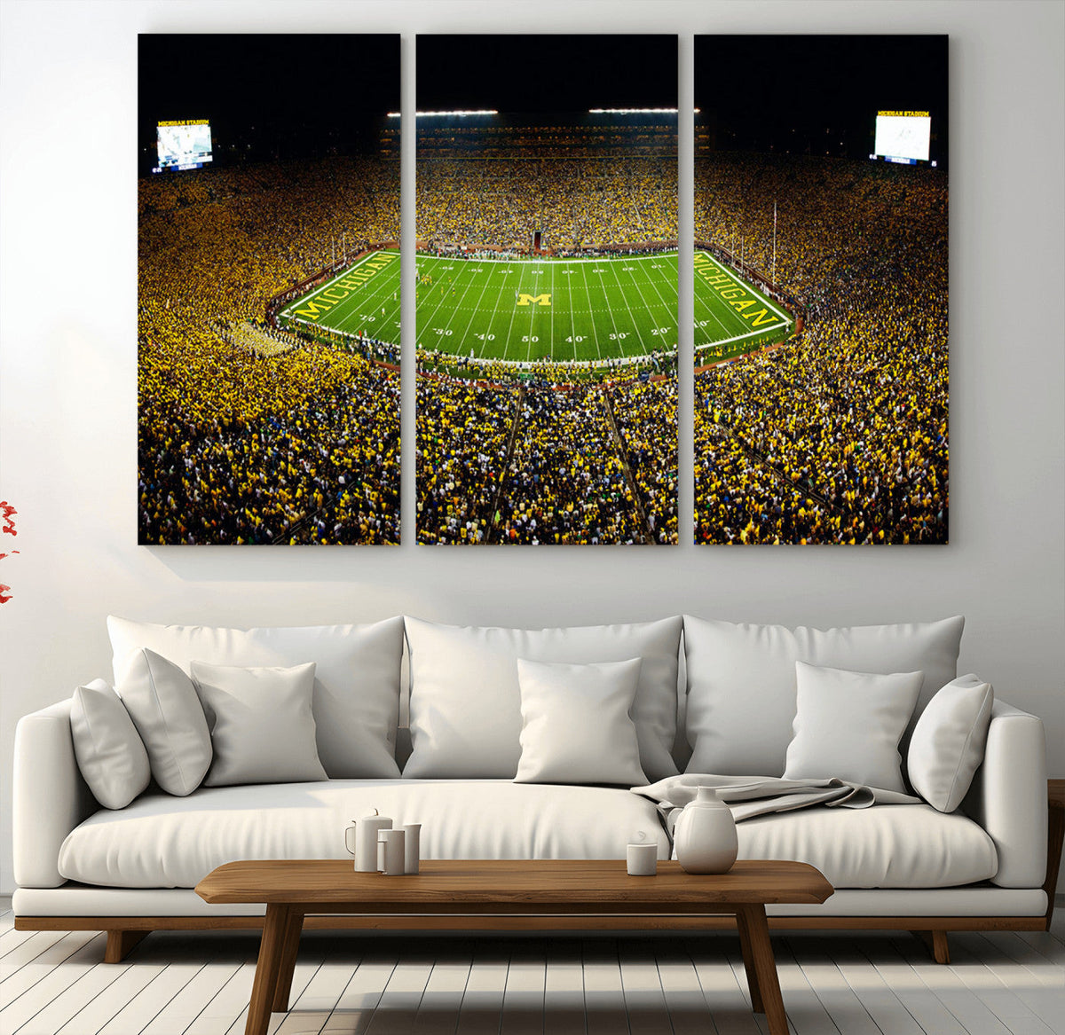 Stadium in Michigan Wall Art Canvas Print, Framed American