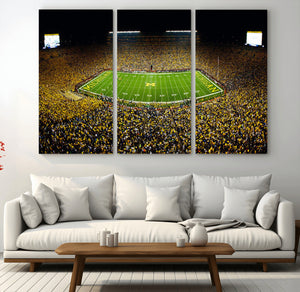 Stadium in Michigan Wall Art Canvas Print, Framed American