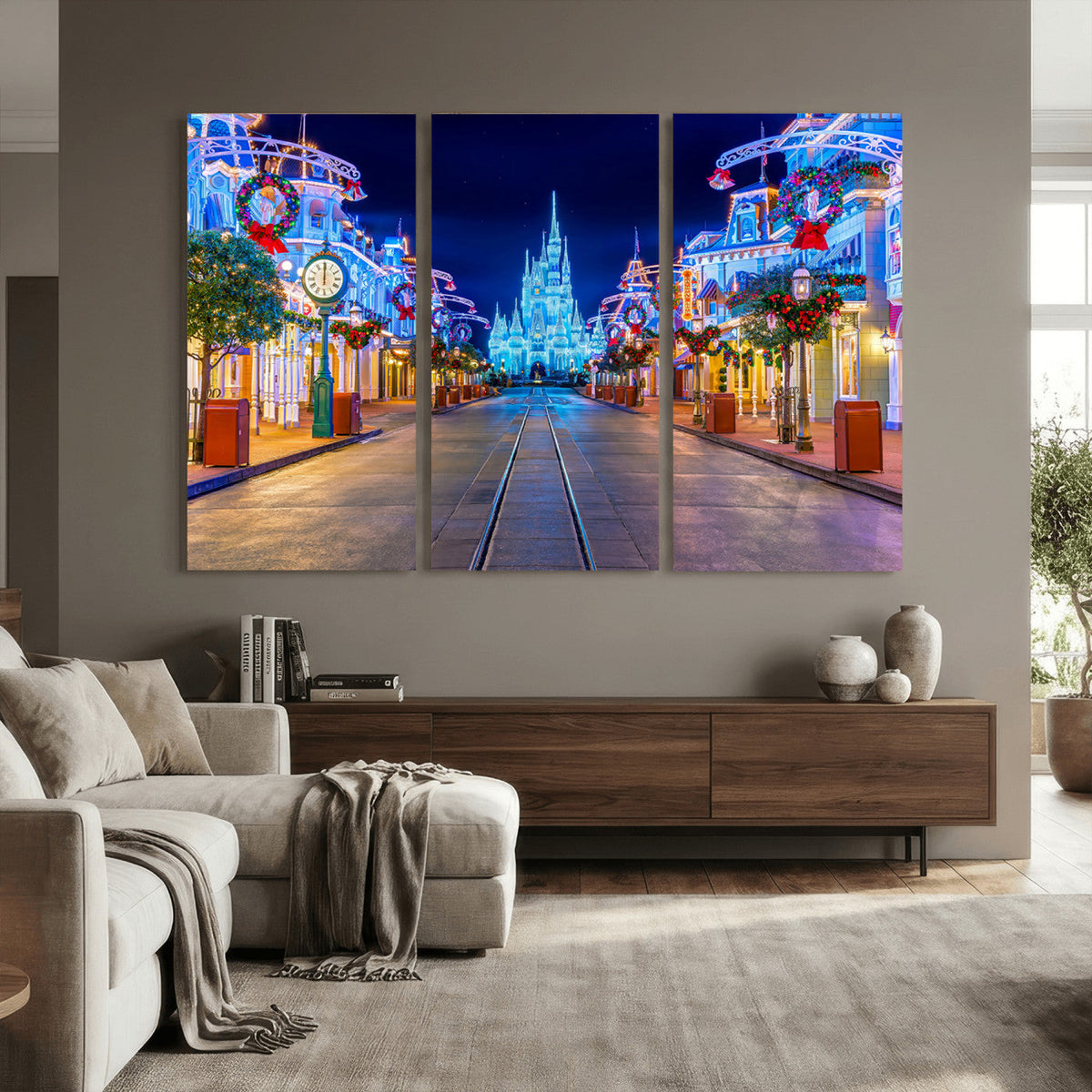 Disney Wall Art | Castle Large Wall Art Disney Magic Kingdom