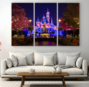 Castle Large Wall Art Disney Magic Kingdom Kids Room Decor -
