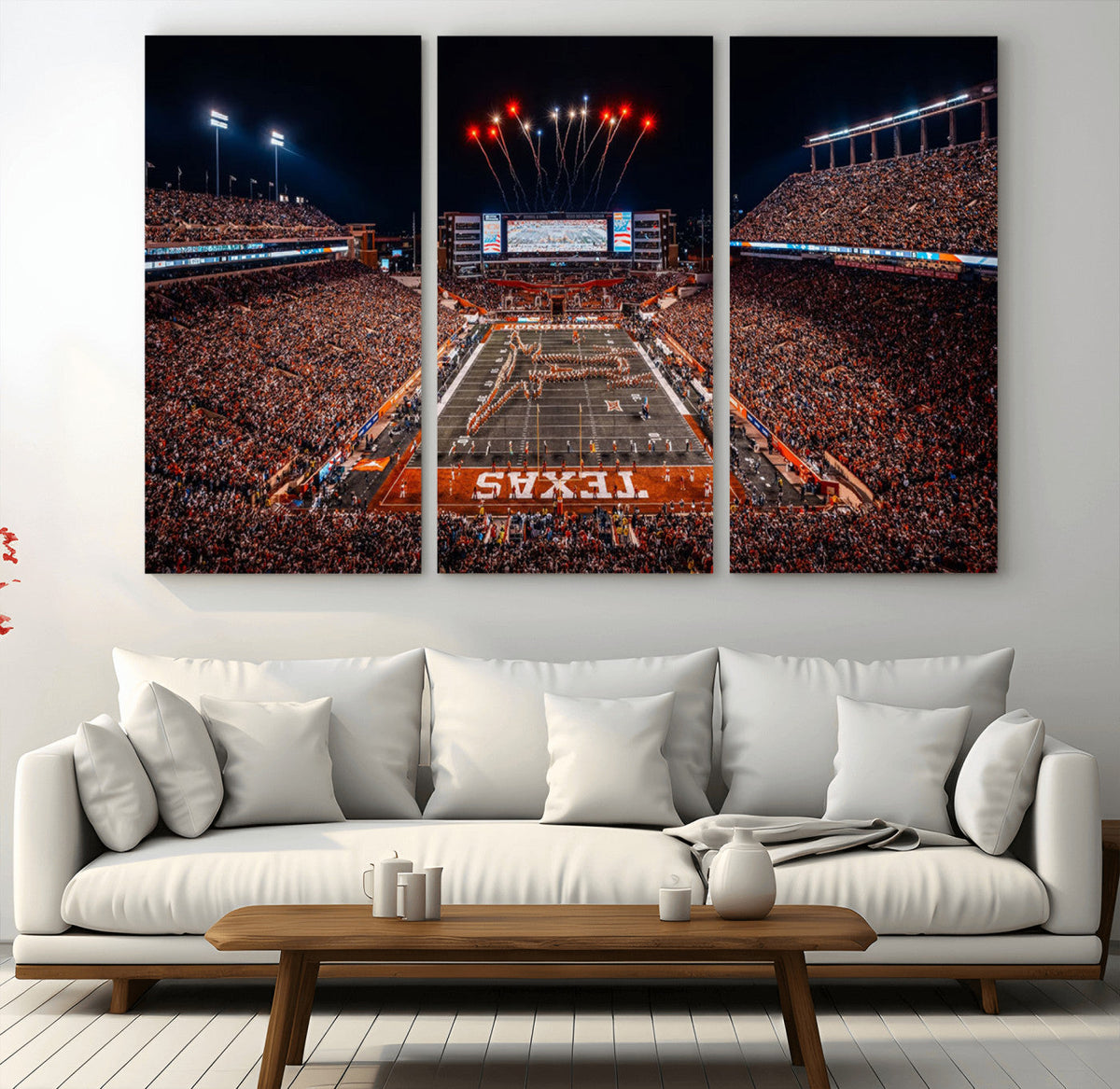 Texas Stadium Night Game Wall Art Canvas Print – Vibrant