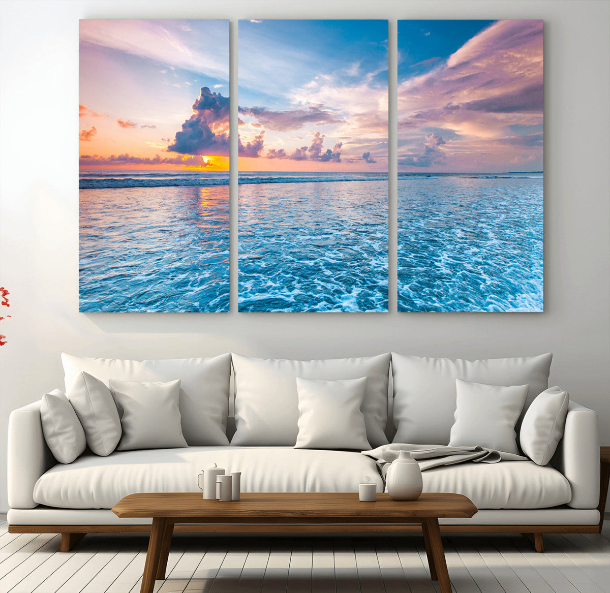 Ocean Sunset Canvas Wall Art Print – Tranquil Seascape