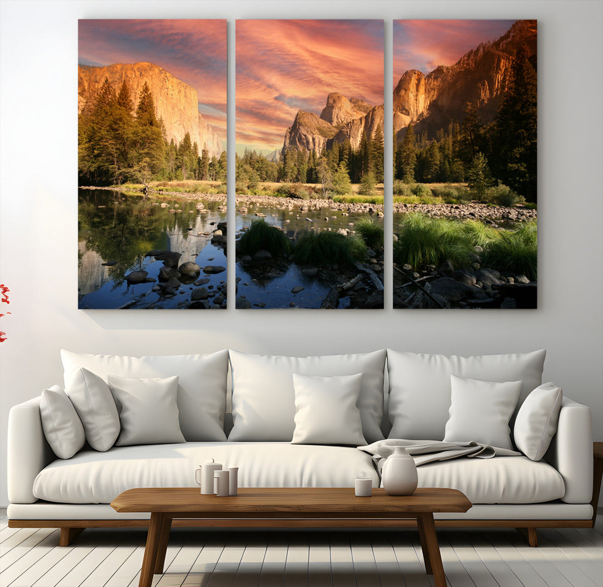 Yosemite Valley Wall Art, El Capitan Sunset Canvas Print,