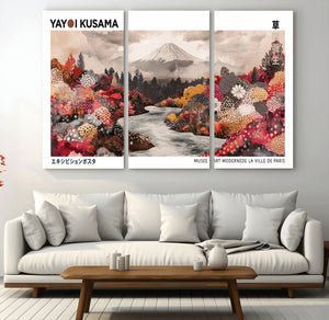 Yayoi Kusama Wall Art Canvas Print – Framed Large Abstract