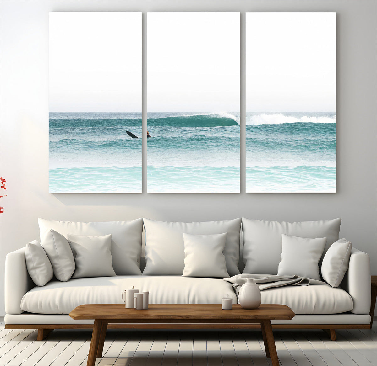 Surfing Wall Art Canvas Print – Framed Ocean Waves