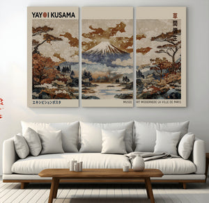 Yayoi Kusama Wall Art Canvas Print – Framed Modern Japanese