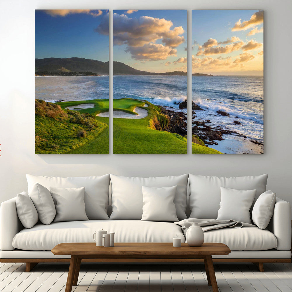 Pebble Beach Golf Links Wall Art Canvas Print – Iconic