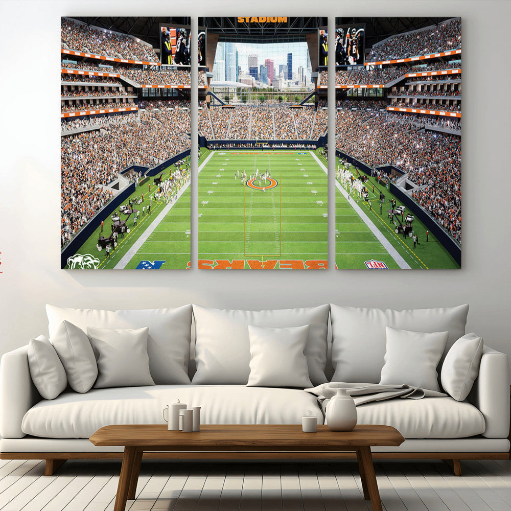 Chicago Bears Soldiers Field Wall Art Canvas Print – Framed
